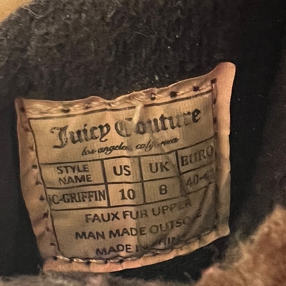 Juicy Couture Griffin Slide Sandals Black Velvet Camo Green Ankle Strap Size 10 - Picture 10 of 10